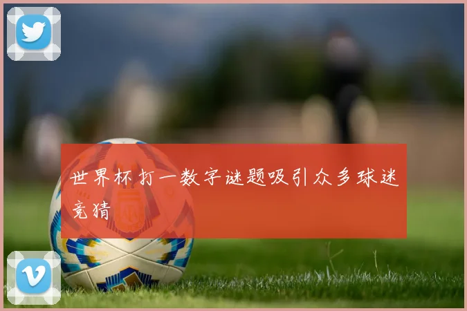 世界杯打一数字谜题吸引众多球迷竞猜